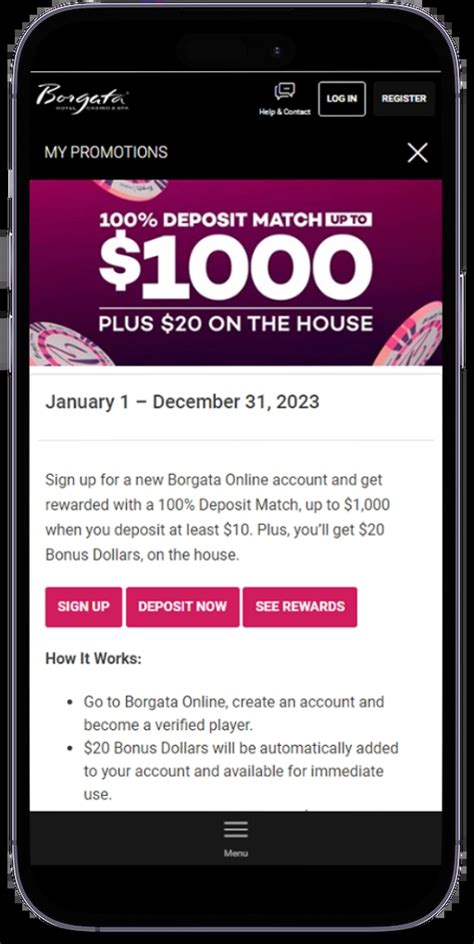 borgata online casino bonus code
